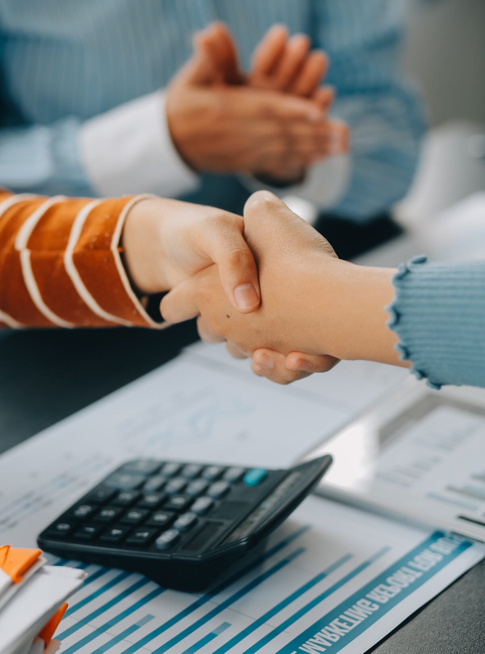 business handshake for teamwork of business merger and acquisiti